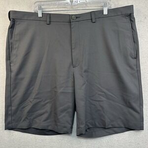 Haggar Cool 18 Pro Shorts Men's 42 Gray Expandable Waist 4-Way Stretch Golf